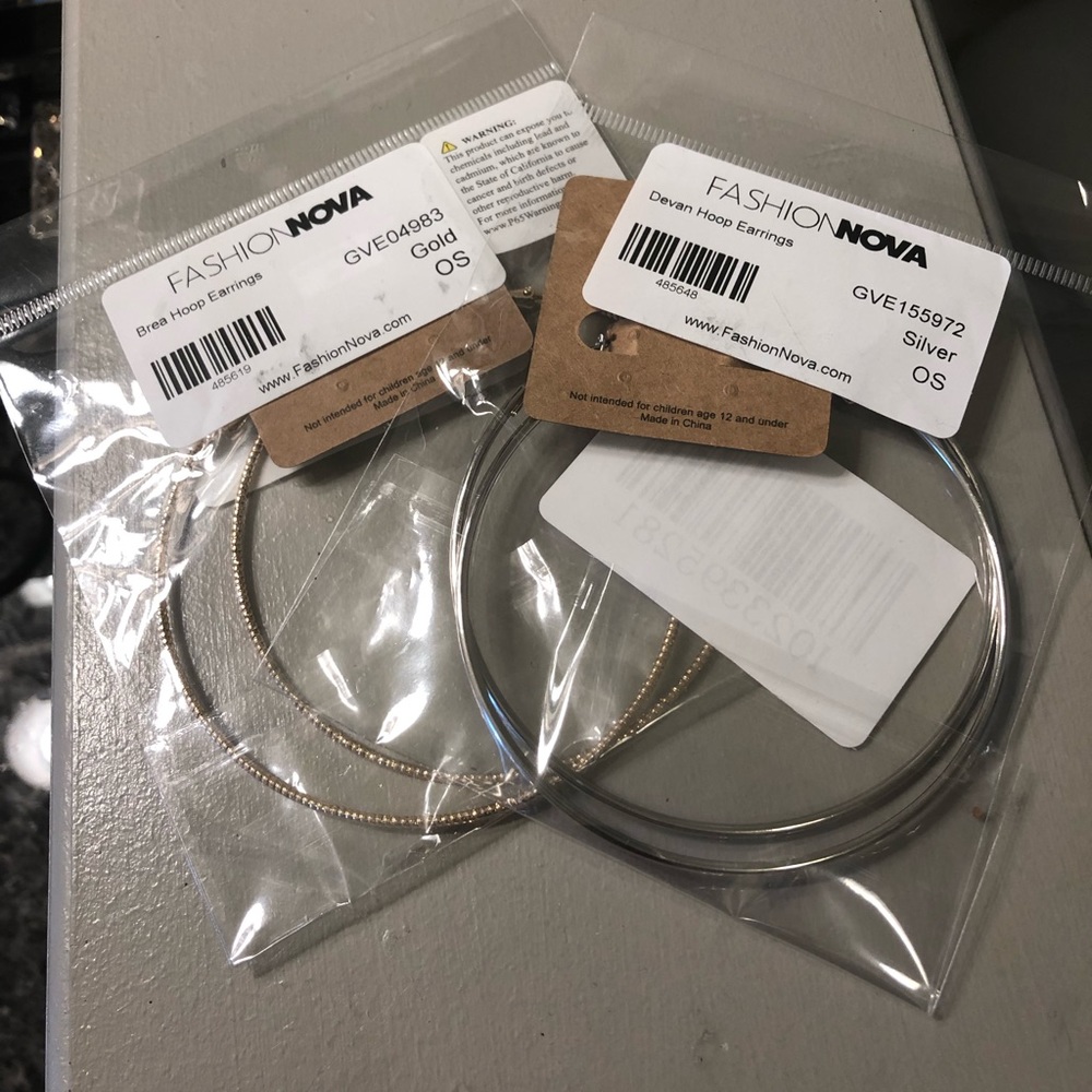 Hoop Earrings- Fashion Nova